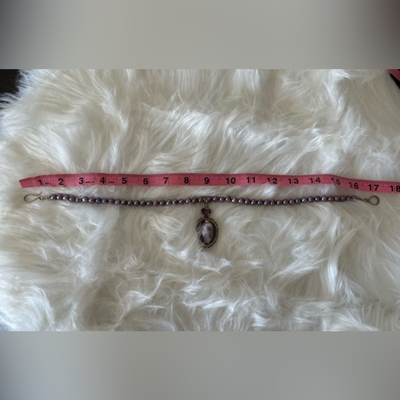 NWOT Purple Freshwater Pearl, Amethyst & Shell Necklace - Picture 8 of 8